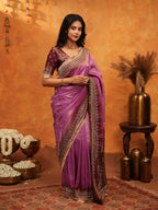 Royal Magenta Banarasi Silk Saree with Rich Zari Border & Traditional Woven Pallu | Designer Wedding & Festive Wear Saree