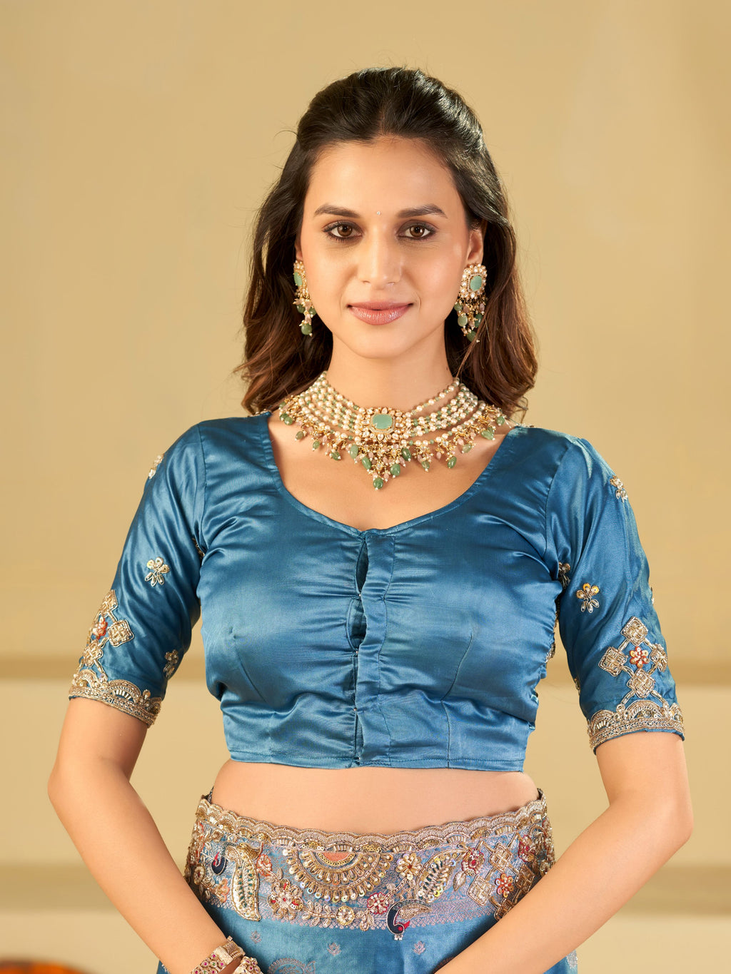 Sky Blue Banarasi Silk Saree with Heavy Embroidered Border & Rich Zari Woven Pallu | Designer Wedding Festive Saree